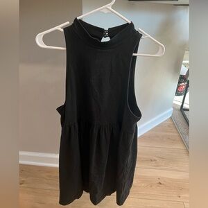 Free People - Babydoll a-line high neck open back sleeveless top